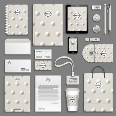 Kurumsal kimlik şablon seti.