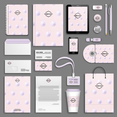 Kurumsal kimlik şablon seti.