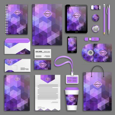 Kurumsal kimlik şablon seti.