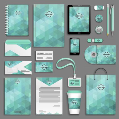 Kurumsal kimlik şablon seti.