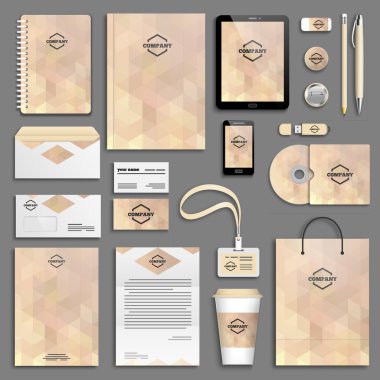 Kurumsal kimlik şablon seti.