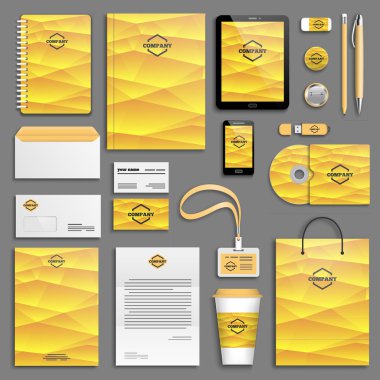 Kurumsal kimlik şablon seti.