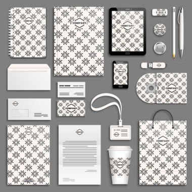 Kurumsal kimlik şablon seti.