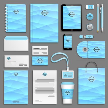 Kurumsal kimlik şablon seti.