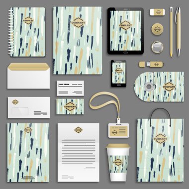 Kurumsal kimlik şablon seti.