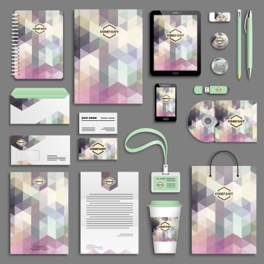 Kurumsal kimlik şablon seti.