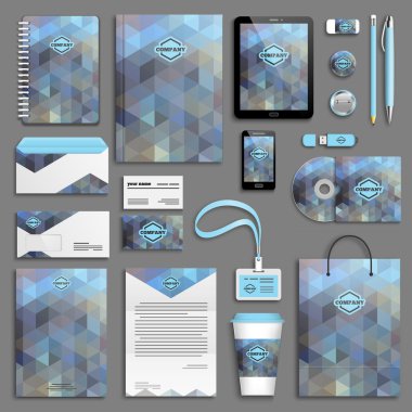 Kurumsal kimlik şablon seti.