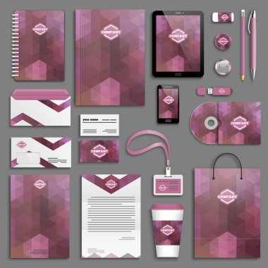 Kurumsal kimlik şablon seti.