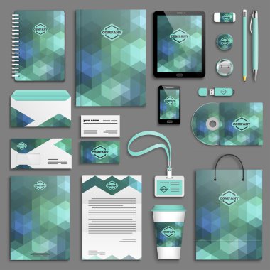 Kurumsal kimlik şablon seti.