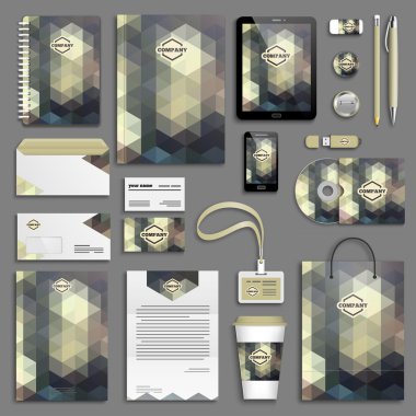 Kurumsal kimlik şablon seti.