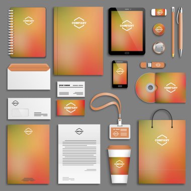 Kurumsal kimlik şablon seti.