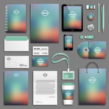 Kurumsal kimlik şablon seti.