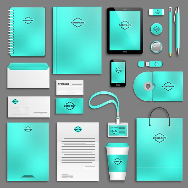 Corporate identity template set. — Stock Vector