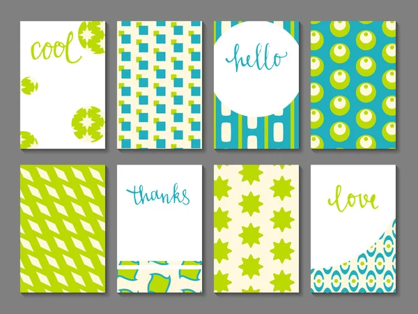 Set of printable journaling cards — 스톡 벡터