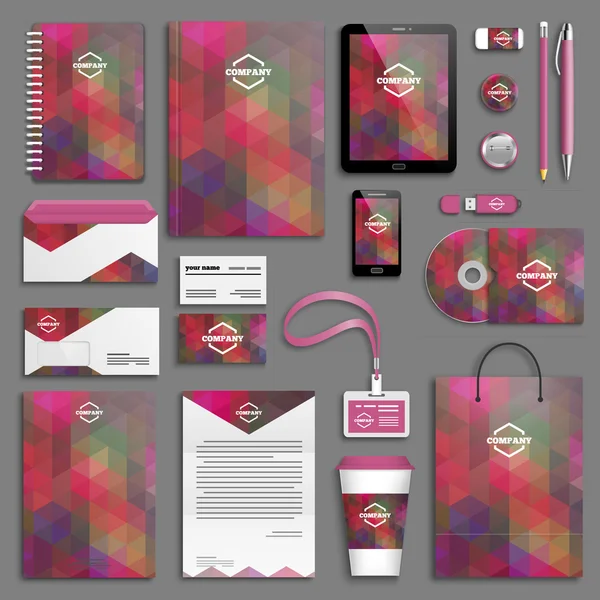 Kurumsal kimlik şablon seti.