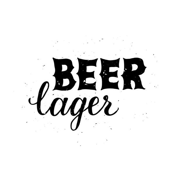 Etiqueta de cerveza lager . — Vector de stock