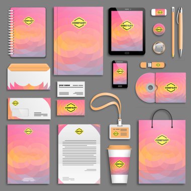 kurumsal kimlik şablonları kümesi