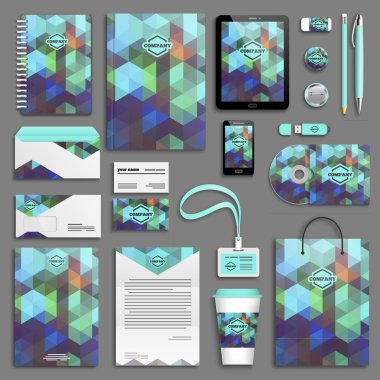 kurumsal kimlik şablonları kümesi