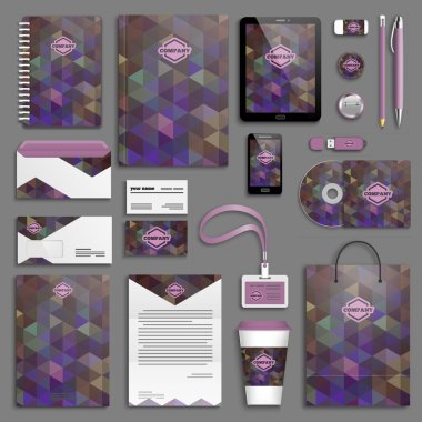 kurumsal kimlik şablonları kümesi