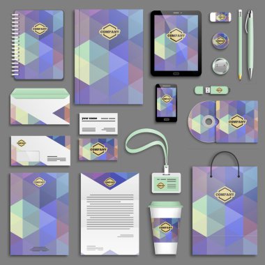 Purple Corporate identity template