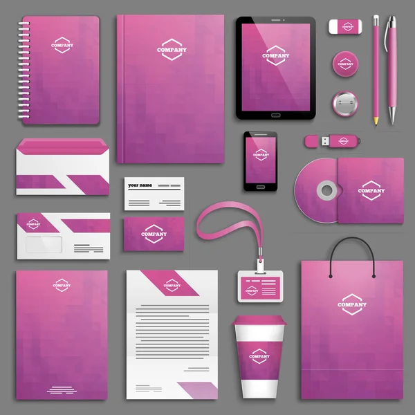 Vorlage: lila Corporate Identity — Stockvektor