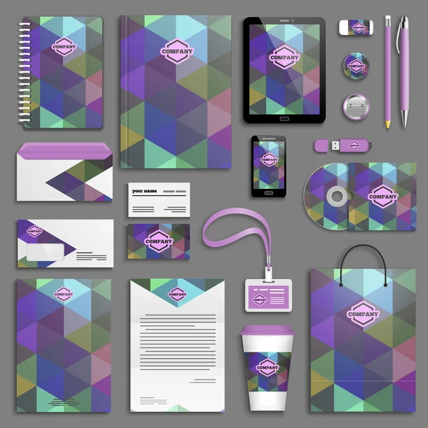 Purple bright blue Corporate identity