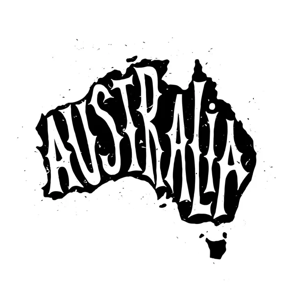 Австралийский типографический плакат — стоковый вектор