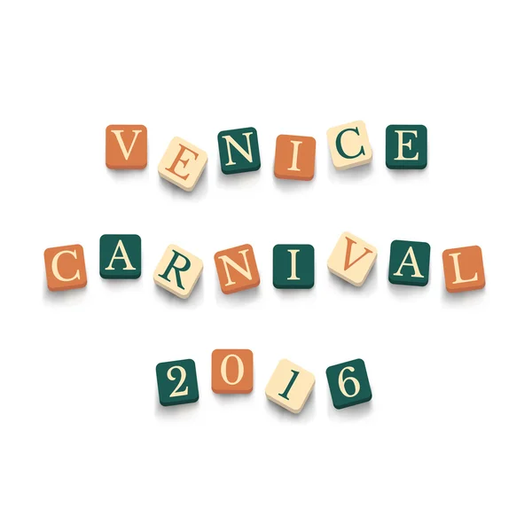 Venice Carnival 2016 beschrijving — Stockvector