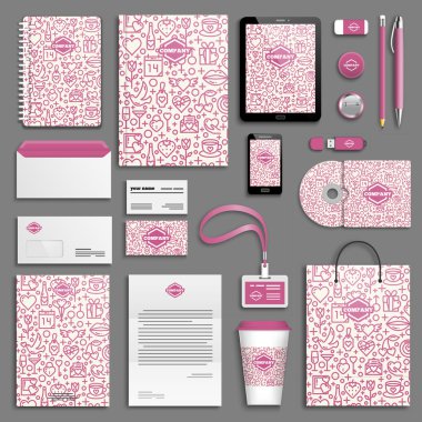Valentine corporate identity template set