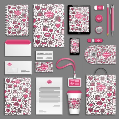 Valentine corporate identity template set