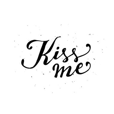 Öp beni aşk Sevgililer günü kartı