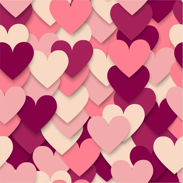 Färgglada hjärtan seamless mönster — Stock vektor