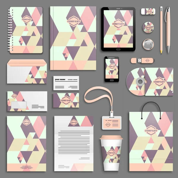 Trendy corporate identity template set — Stockvector