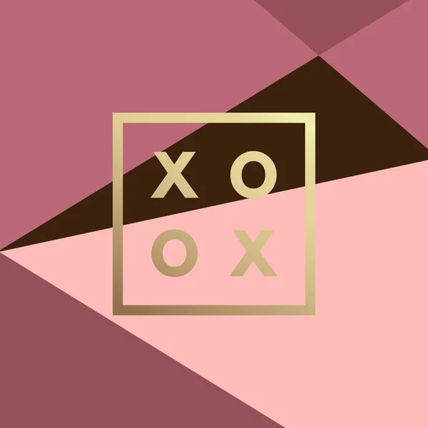 Романтическая любовь логотип XOXO — стоковый вектор