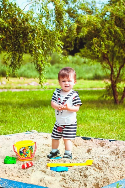 Happy Family Concept Mother Son Playing Park Laughing Summer Walk — Stock Photo, Image