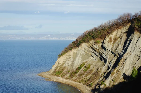 Vistas Panorámicas Hermosas Colinas Verdes Con Mar Azul Del Adriático —  Fotos de Stock