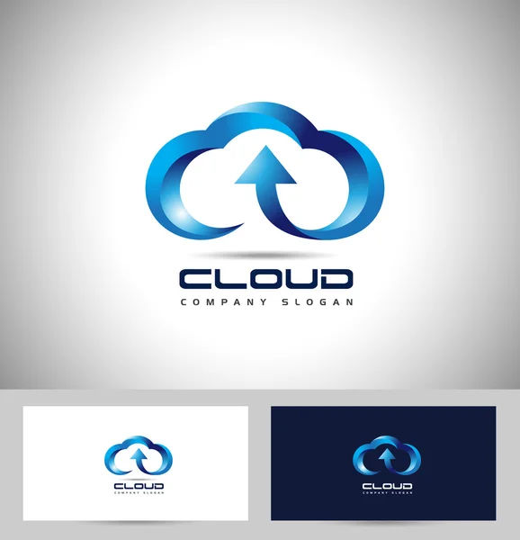 Design logo cloud — Vettoriale Stock