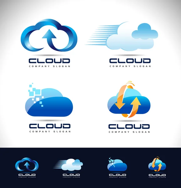 Diseño del logotipo de nube — Vector de stock