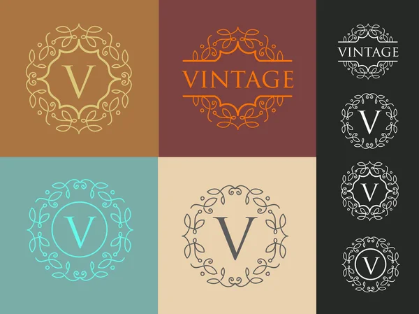 Logotipo Carta Vintage — Vector de stock