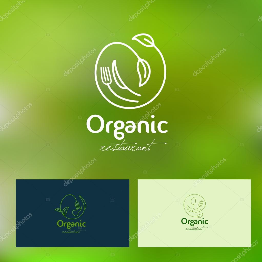 Vegan Restaurant Logo Stock Vector Image by ©twindesigner 116238150
