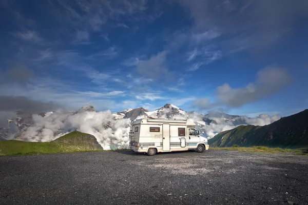 Grossglockner Austria - Mountain Landscape with Caravan