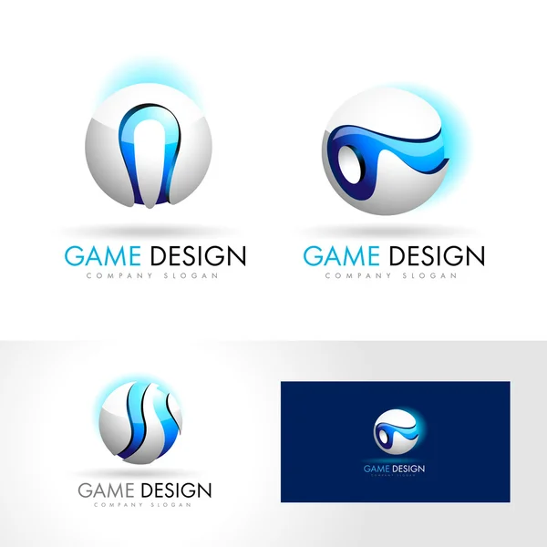 stock vector 3D Sphere Logo Design Vector