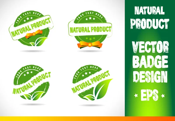 Produto natural Badge Vector —  Vetores de Stock