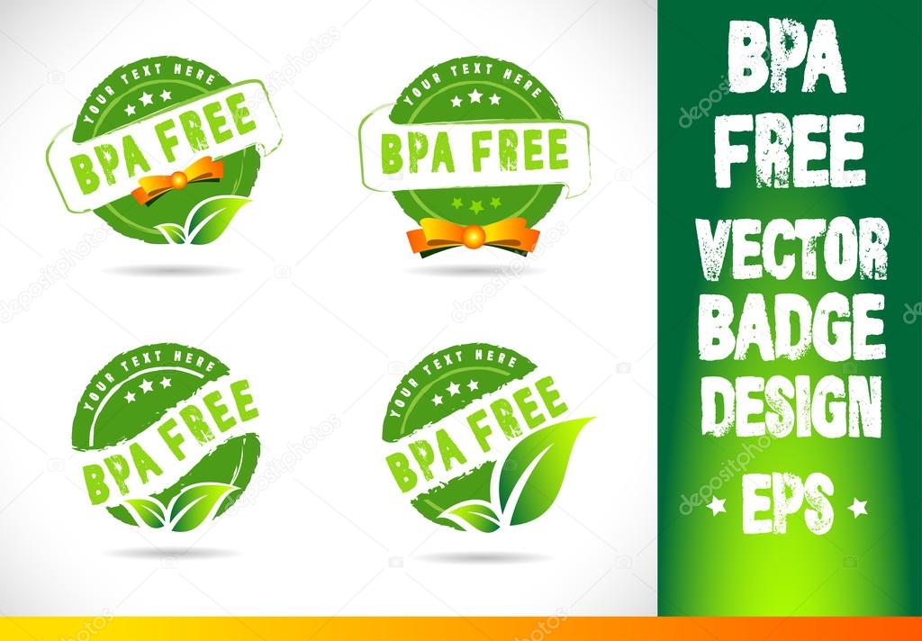 Premium Vector  Label bpa free guarantee in round flat vector illustration  for logo, icon, badge