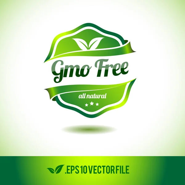 Sello de etiqueta de insignia libre de Gmo — Vector de stock