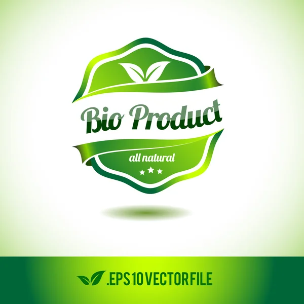 Sello de etiqueta de insignia de producto bio — Vector de stock