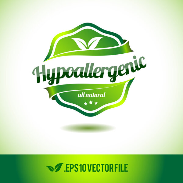 Hypoallergenic badge label seal