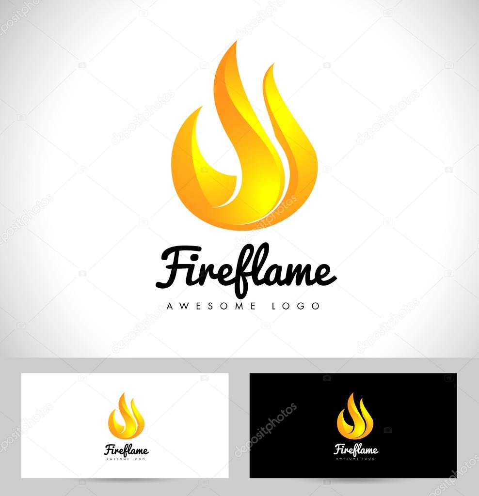 Flame logo template. Oil and gas logo vector. Fire vector design.