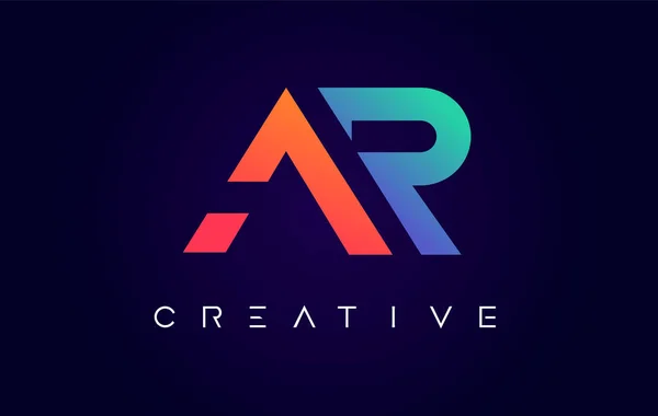 Logo Letter Design Com Conceito Criativo Moderno Laranja Azul Cores — Vetor de Stock