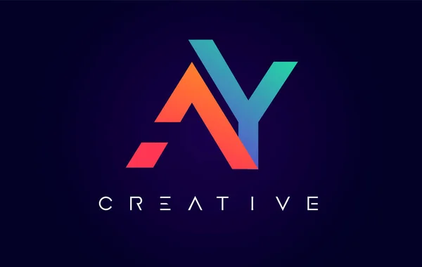 Logo Letter Design Avec Concept Créatif Moderne Vecteur Couleurs Bleu — Image vectorielle